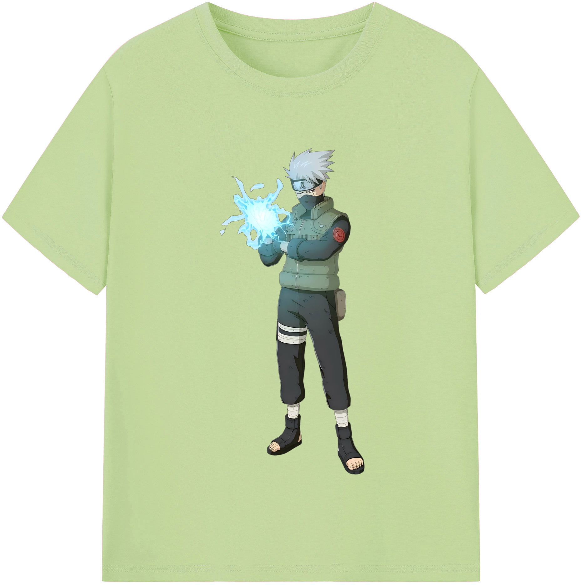 （画像用） NARUTO -ナルト- はたけ カカシ Hatake Kakashi 綿100％半袖Tシャツ（フロントプリント）